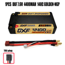 (CN)DXF 5mm 2S 4400mAh 7.6V 140C GOLDEN-NGP Batteria Lipo ad Alta Capacità Hardcase con XT90 Spina per 1:8 Scala RC Auto, Multi-Rotore RC Aeroplano, RC Elicottero, RC Barca