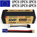(GE)DXF Lipo Battery 4S 15.2V 6500MAH 150C GoldSeries  LCG 5MM Graphene lipo Hardcase  NGP GOLDEN Plug for Rc 1/8 1/10 Buggy Truck Car Off-Road Drone