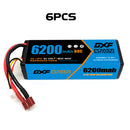(CA)DXF Lipo Battery 3S 11.1V 6200MAH 80C  lipo Hardcase Deans/T Plug for Rc 1/8 1/10 Buggy Truck Car Off-Road Drone