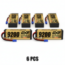DXF 3S 11.4V 9200mAh 140C Hardcase LiPo Battery with 10AWG EC5 for 1/8 1/10 RC Cars, Boats, Trucks (1-6 Pack Available)