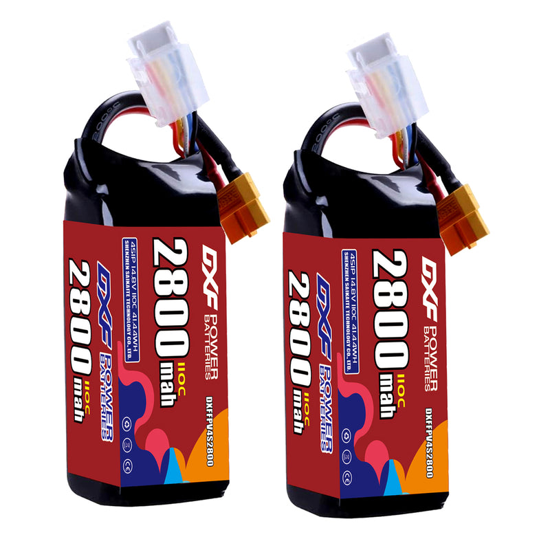 DXF 2800mAh 4S 110C 14.8V Lipo Battery Pack for FPV LiPo Battery
