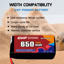 DXF LiPo Battery 1S 3.7V 650mAh 70C with PH2.0 / JST / XT30 / SM / XT60 / EC5 / XT90 for FPV Drone Whoop Micro Racing