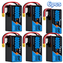DXF SEMI-SOLID 6S 22.2V 40000mAh 5C Soft Case LiPo Battery with 8AWG Wire for Toy Cars, Boats, UAVs & Drones (1-6 Pack)