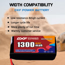 DXF LiPo Battery 4S HV 15.2V 1300mAh 60C with PH2.0 / JST / XT30 / SM / XT60 / EC5 / XT90 for FPV Drone Whoop Micro Racing