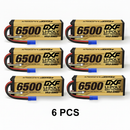 DXF 4S 14.8V 6500mAh 100C Graphene LiPo Battery Hardcase - Gold Series with EC5 Plug for 1/8 1/10 RC Cars, Trucks & Drones (1-6 Pack Available)