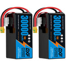 DXF SEMI-SOLID 14S 53.9V 30000mAh 15C Soft Case LiPo Battery with 8AWG Wire for Toy Cars, Boats, UAVs & Drones (1-6 Pack)
