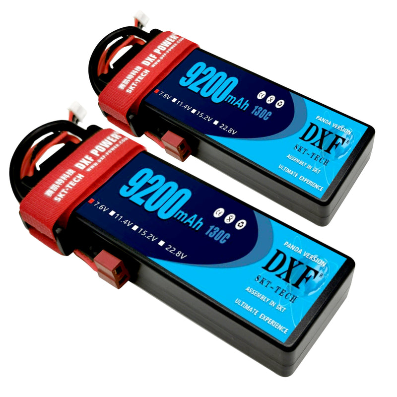 (PL)DXF 2S 9200mAh 7.6V 130C Batteria Lipo ad Alta Capacità Hardcase con XT90 Spina per 1:8 Scala RC Auto, Multi-Rotore RC Aeroplano, RC Elicottero, RC Barca