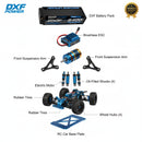 DXF LiPo Battery 2S2P HV 7.6V 8400mAh 140C Graphene Gray with 5mm Bullet / EC5 / T / TRX / XT60 / XT90 / XT150 / Q8s Plug for RC 1/10 1/8 1/5 Scale Car Racing