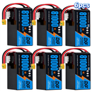 DXF 14S 51.8V 81000mAh 5C Soft Case LiPo Battery with 8AWG Wire for Toy Cars, Boats, UAVs & Drones (1-6 Pack)