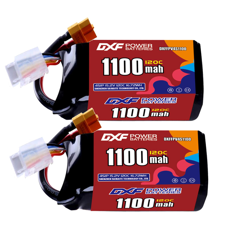 DXF 1100mAh 4S 120C 15.2V Lipo Battery Pack for FPV LiPo Battery