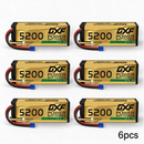 DXF GOLD Series 3S 11.1V 5200mAh 100C Graphene Hardcase LiPo Battery with EC5 Plug for 1/8 1/10 RC Car Truck (1-6 Pack)