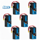 DXF SEMI-SOLID 14S 51.8V 23000mAh 10C Soft Case LiPo Battery with 10AWG Wire for Toy Cars, Boats, UAVs & Drones (1-6 Pack)