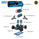 DXF LiPo Battery 2S2P 7.4V 8000mAh 140C Graphene Blue with EC5 / T / TRX / XT60 / XT90 / XT150 / XT90S / Q8s Plug for RC 1/10 Touring Car Racing