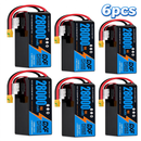 DXF SEMI-SOLID 12S 46.2V 28000mAh 15C Soft Case LiPo Battery with 8AWG Wire for Toy Cars, Boats, UAVs & Drones (1-6 Pack)