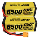 (ES)DXF Lipo Battery 4S 14.8V 6500MAH 100C GoldSeries Graphene lipo Hardcase with EC5 and XT90 Plug for Rc 1/8 1/10 Buggy Truck Car Off-Road Drone
