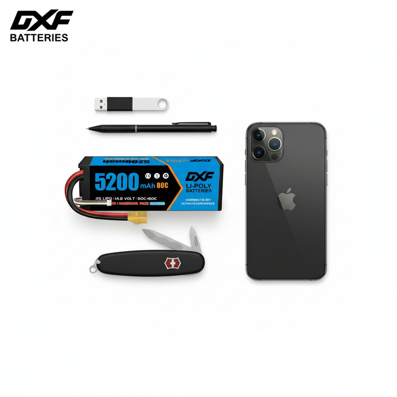 DXF Lipo Battery 4S 14.8V 5200MAH 80C  lipo Hardcase with  XT90 Plug for Rc 1/8 1/10 Buggy Truck Car Off-Road Drone