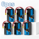 DXF SEMI-SOLID 14S 51.8V 50000mAh 5C Soft Case LiPo Battery with 8AWG Wire for Toy Cars, Boats, UAVs & Drones (1-6 Pack)