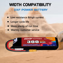 DXF 300mAh 2S 60C 7.6V Lipo Battery Pack for FPV LiPo Battery