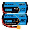 (CA)DXF Lipo Battery 4S 14.8V 7500mAh 100C/200C HardCase Lipo Battery for RC HPI HSP 1/8 1/10 Buggy RC Car Truck
