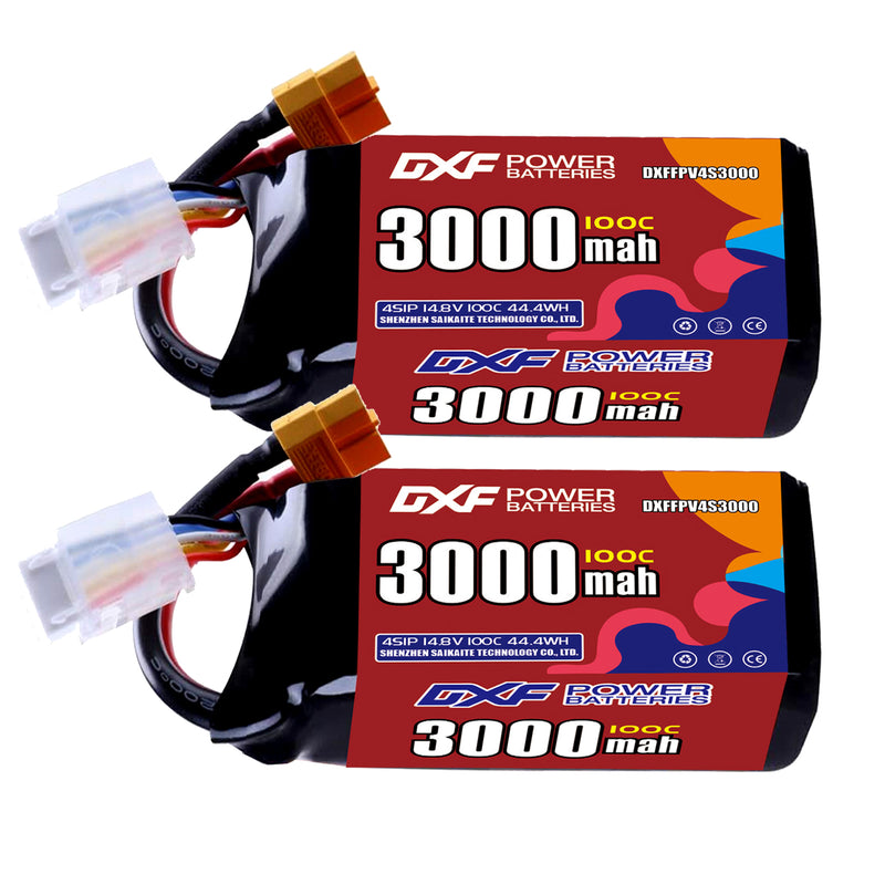 DXF 3000mAh 4S 100C 14.8V Lipo Battery Pack for FPV LiPo Battery