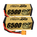 DXF LiPo Battery 4S 14.8V 6500mAh 100C Graphene Softcase Gold with EC5 / T / TRX / XT60 / XT90 / XT150 / Q8s Plug for RC 1/8 1/10 Buggy Truck Car Off-Road Drone