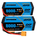 (PL)DXF Lipo Battery 4S 15.2V 8000mAh 130C/260C HardCase Lipo Battery for RC HPI HSP 1/8 1/10 Buggy RC Car Truck