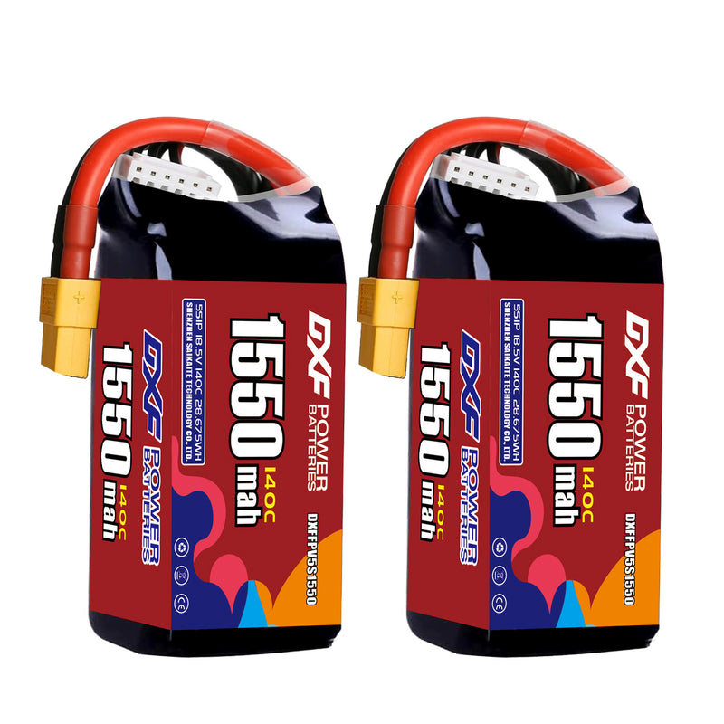 DXF 1400mAh 5S 150C 18.5V Lipo Battery Pack for FPV LiPo Battery