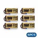 DXF GOLD VERSION 4S 14.8V 7000mAh 100C Graphene Hardcase LiPo Battery with 10AWG EC5 Plug for RC Car Truck (1-6 Pack)