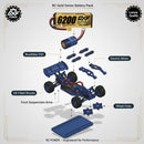 DXF LiPo Battery 4S 14.8V 6200mAh 150C Graphene Softcase with EC5 / T / TRX / XT60 / XT90 / XT150 / Q8s Plug for RC 1/8 1/10 Buggy Truck Car Off-Road Drone