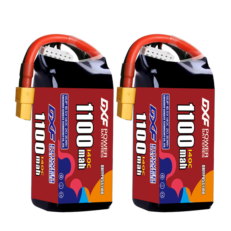 DXF 1100mAh 5S 140C 18.5V Lipo Battery Pack for FPV LiPo Battery