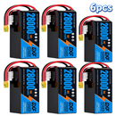 DXF SEMI-SOLID 14S 53.9V 28000mAh 15C Soft Case LiPo Battery with 8AWG Wire for Toy Cars, Boats, UAVs & Drones (1-6 Pack)