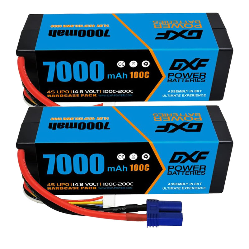 (PL)DXF Lipo Battery 4S 14.8V 7000mAh 100C/200C HardCase Lipo Battery for RC HPI HSP 1/8 1/10 Buggy RC Car Truck