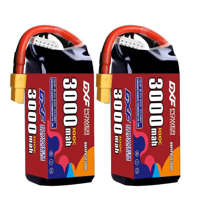 DXF 3000mAh 5S 100C 18.5V Lipo Battery Pack for FPV LiPo Battery