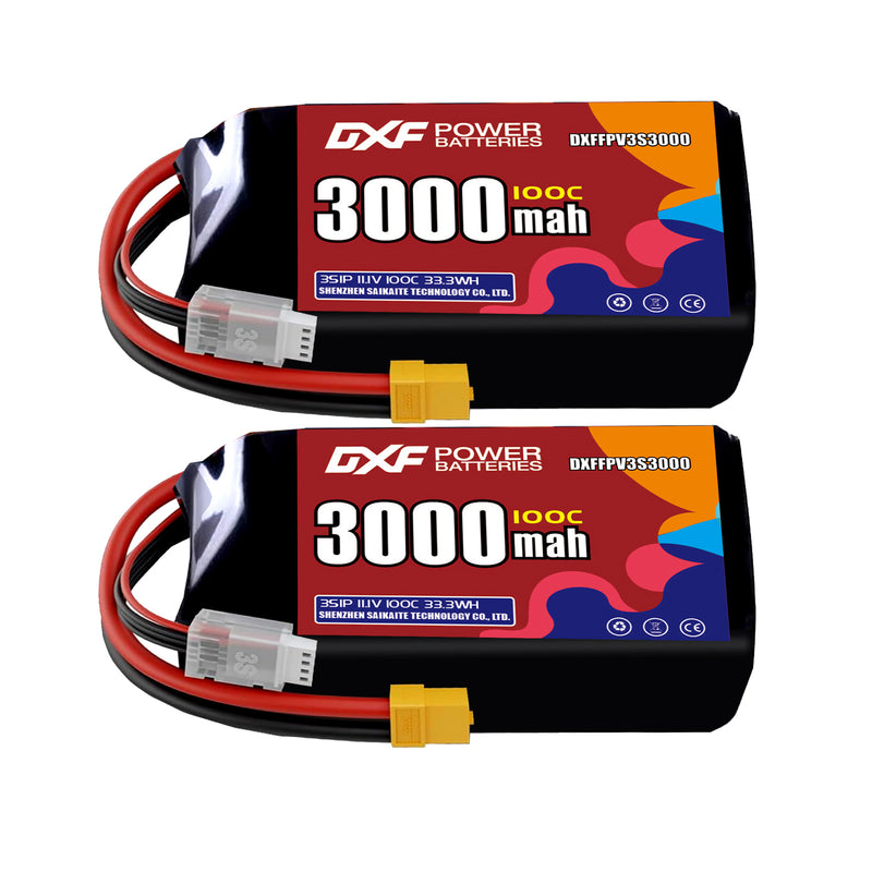 DXF 3000mAh 3S 100C 11.1V Lipo Battery Pack for FPV LiPo Battery