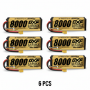 DXF Gold Version 3S HV 11.4V 8000mAh 140C Graphene Hardcase LiPo Battery with XT90 & 10AWG Wire (1-6 Pack)