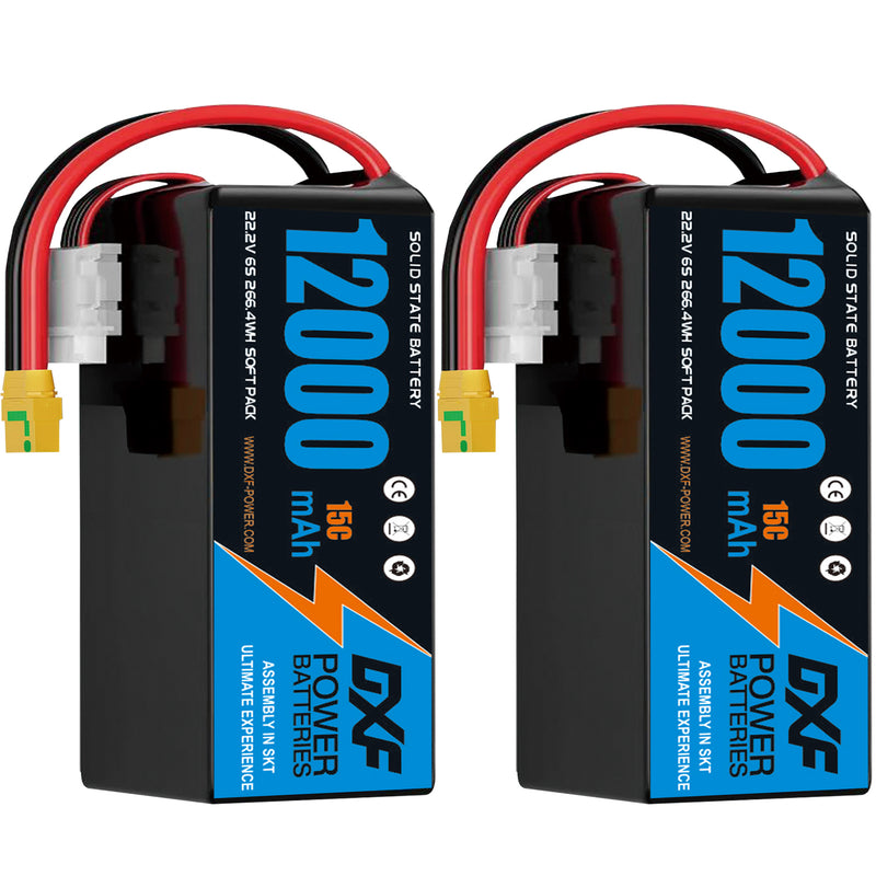 (CN)DXF 6S Lipo Battery 22.2V 15C 12000mAh Soft Case Battery  for Drone UAV FPV Car Truck Tank RC Buggy Truggy Racing Hobby