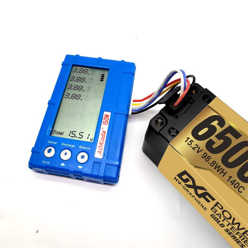 (CA)DXF Lipo Battery 4S 15.2V 6500MAH 140C GoldSeries  LCG 5MM Graphene lipo Hardcase with  EC5 Plug for Rc 1/8 1/10 Buggy Truck Car Off-Road Drone
