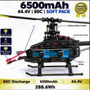 DXF LiPo Battery 12S 44.4V 6500mAh 80C Graphene Softcase Blue with EC5 / T / TRX / XT60 / XT90 / XT150 / Q8s Plug for RC 1/8 1/10 Buggy Truck Car Off-Road Drone