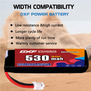 DXF 530mAh 2S 90C 7.6V Lipo Battery Pack for FPV LiPo Battery