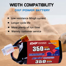 DXF 350mAh 4S 60C 14.8V Lipo Battery Pack for FPV LiPo Battery
