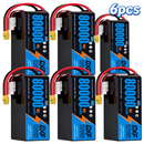 DXF SEMI-SOLID 14S 51.8V 80000mAh 10C Soft Case LiPo Battery with 8AWG Wire for Toy Cars, Boats, UAVs & Drones (1-6 Pack)