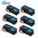 DXF SEMI-SOLID 6S 22.2V 23000mAh 10C Soft Case LiPo Battery with 8AWG Wire for Toy Cars, Toy Boats, UAVs & Drones (1-6 Pack)