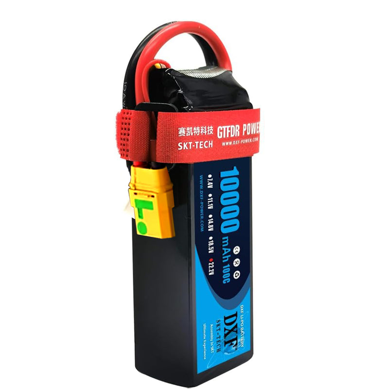 (PL)DXF 6S Lipo Battery 22.2V 100C10000mAh Soft Case Battery with XT90 Connector for Car Truck Tank RC Buggy Truggy Racing Hobby