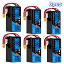 DXF SEMI-SOLID 12S 44.4V 36000mAh 10C Soft Case LiPo Battery with 8AWG Wire for Toy Cars, Boats, UAVs & Drones (1-6 Pack)