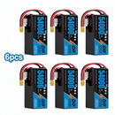 DXF SEMI-SOLID 14S 51.8V 54000mAh 5C Soft Case LiPo Battery with 8AWG Wire for Toy Cars, Boats, UAVs & Drones (1-6 Pack)
