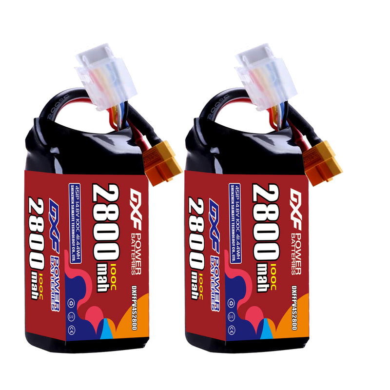 DXF 2800mAh 4S 100C 14.8V Lipo Battery Pack for FPV LiPo Battery