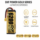 DXF 리포 배터리 4S 15.2V 9200MAH 130C 골드시리즈 그래핀 리포 하드케이스 (EC5 및 XT90 플러그 포함) Rc 1/8 1/10 버기 트럭 자동차 오프로드 드론용