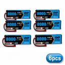 DXF 2S 7.4V 8000mAh 140C Graphene LiPo Hardcase Battery with 10AWG Deans T-Plug for 1/8 1/10 RC Car Truck Boat Drone (1-6 Pack Available)