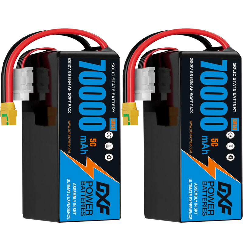 (CN)DXF 6S Lipo Battery 22.2V 10C 70000mAh Soft Case Battery  for Drone UAV FPV Car Truck Tank RC Buggy Truggy Racing Hobby
