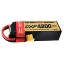 (CN)DXF 4S Lipo Battery 14.8V 150C 4200mAh Soft Case Battery with EC5 XT90 Connector for Car Truck Tank RC Buggy Truggy Racing Hobby